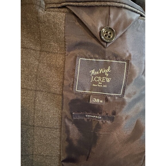 J Crew Sport Coat Mens 38R Thompson Flex Wool Two Button Blazer Gray notch - Picture 7 of 9